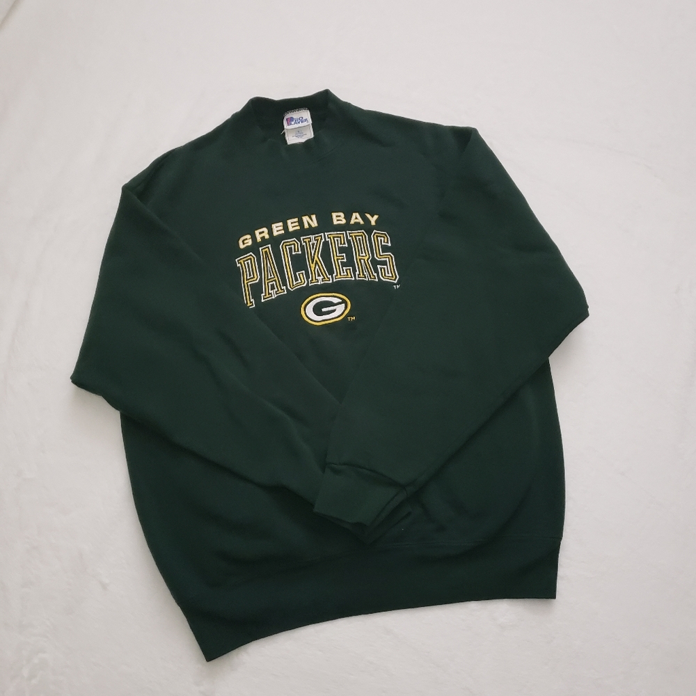 Vintage Pro Player Embroidered Green Bay Packers Crewneck Size Extra Large